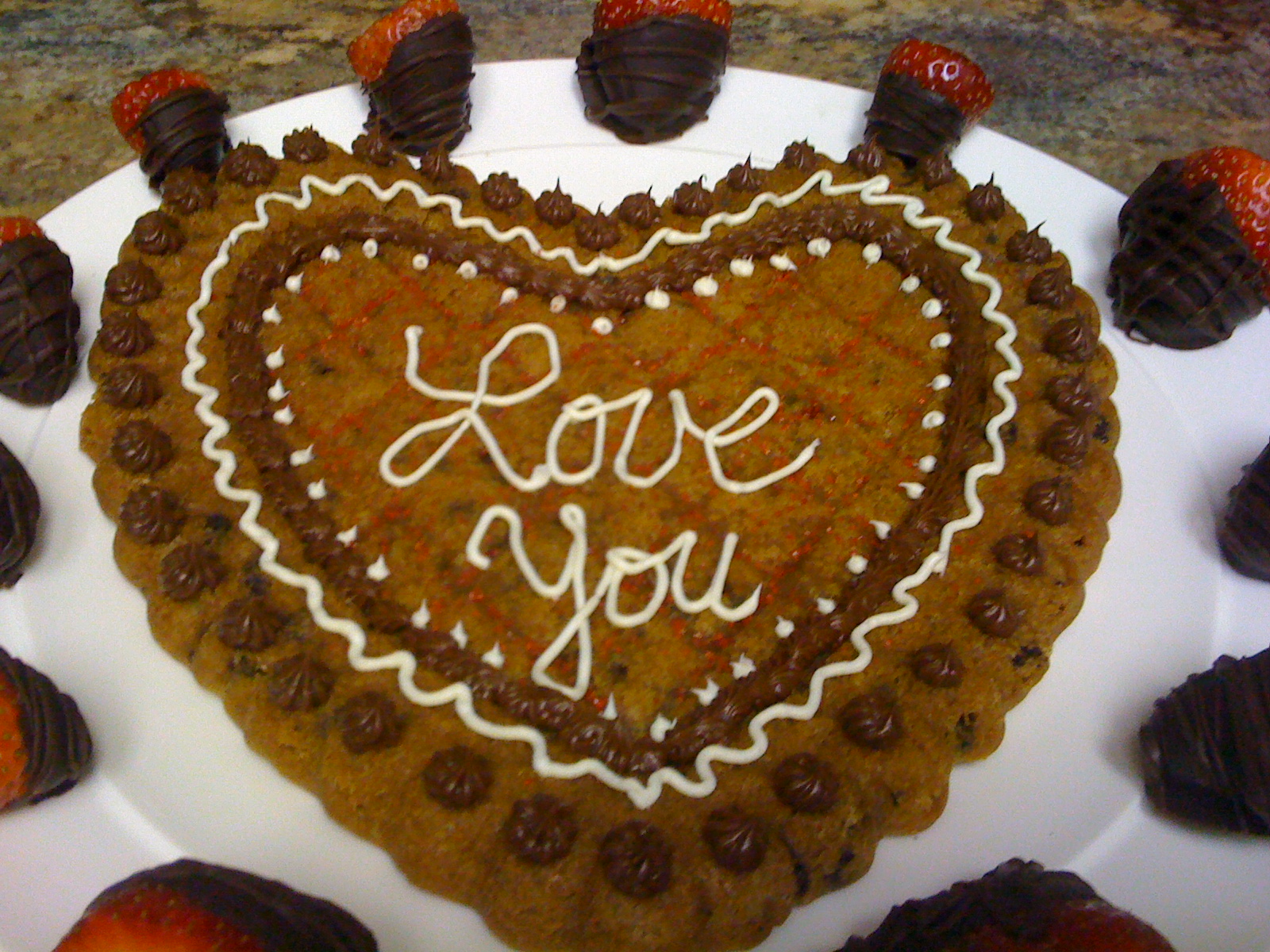 simply made with love Heart Cookie Cake