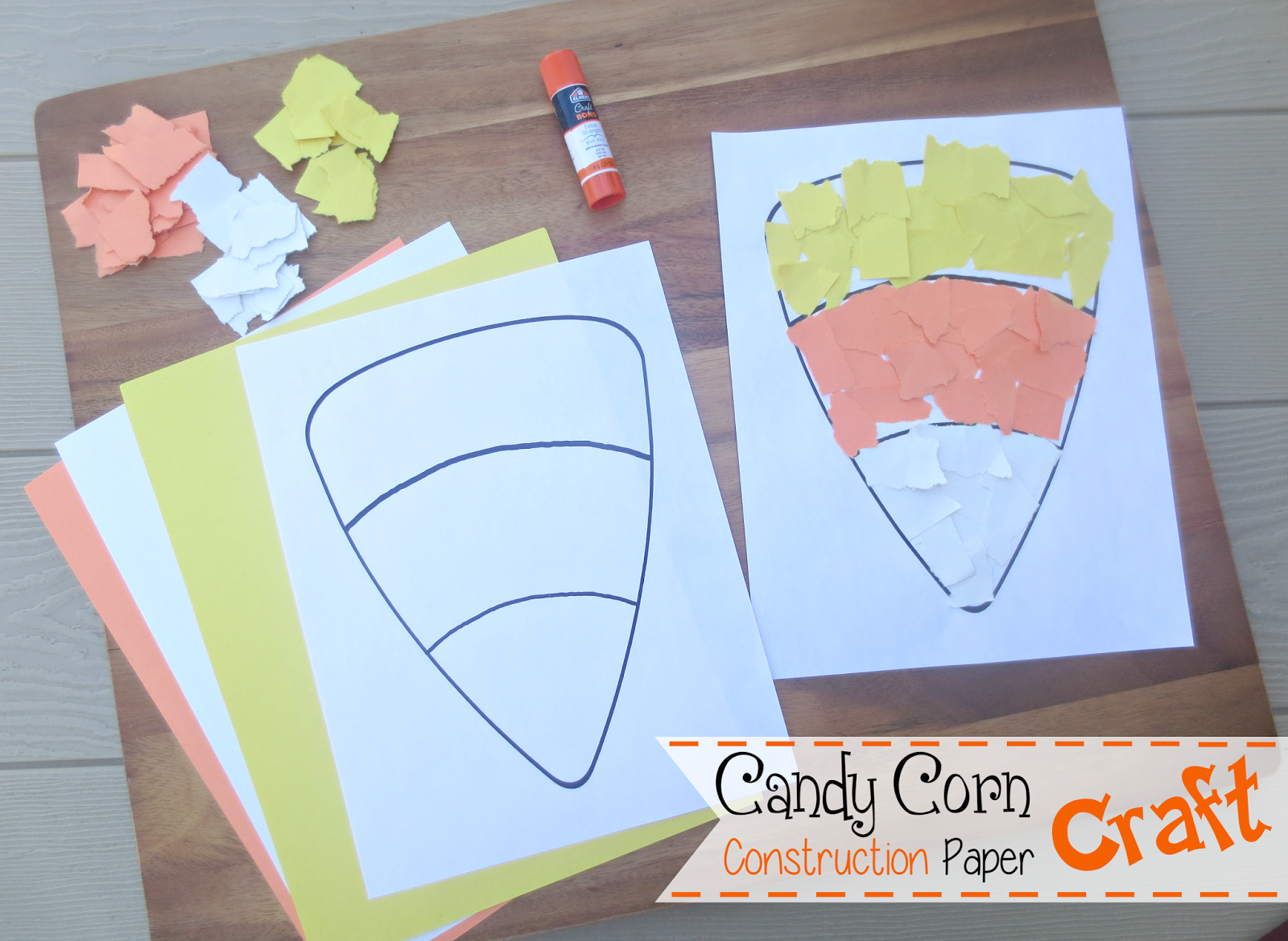 kaitlin in the kitchen candy corn construction paper craft easy construction paper crafts