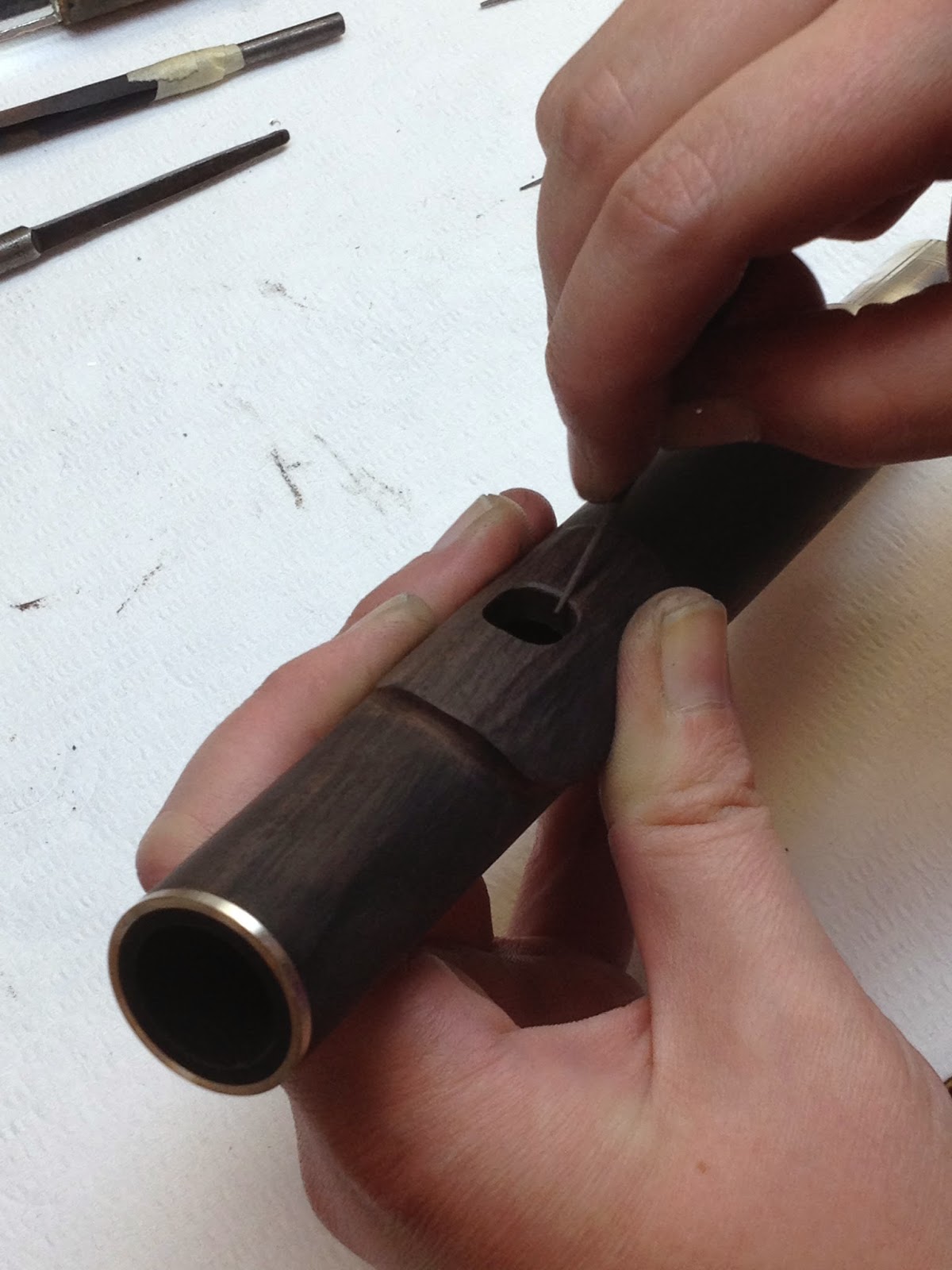 Flute Builder Cutting Wooden Headjoints