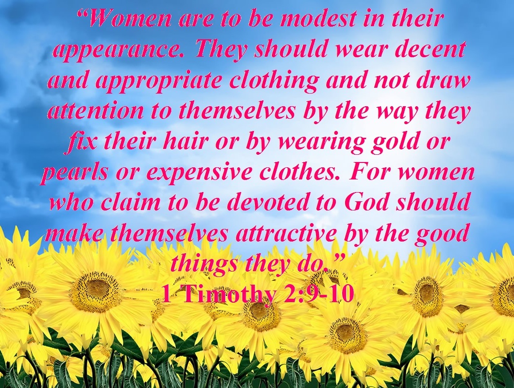 PROPER DRESS 2 NEW TESTAMENT