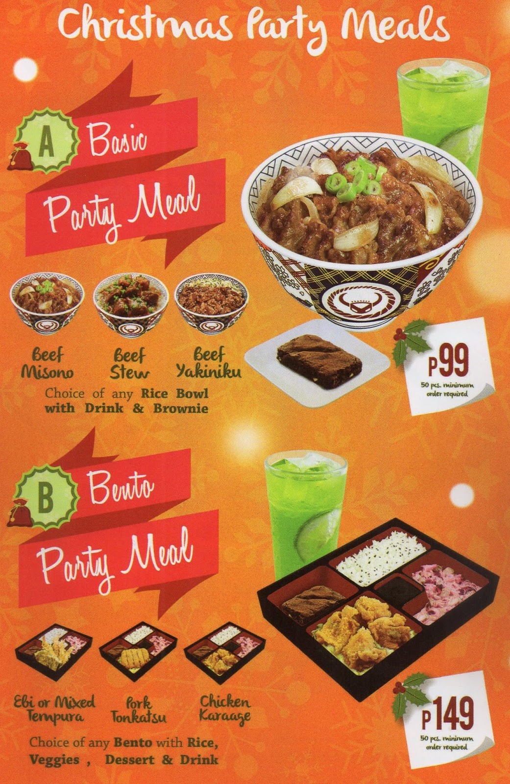 Yoshinoya Introduces Christmas Party Meals It's Me, Gracee