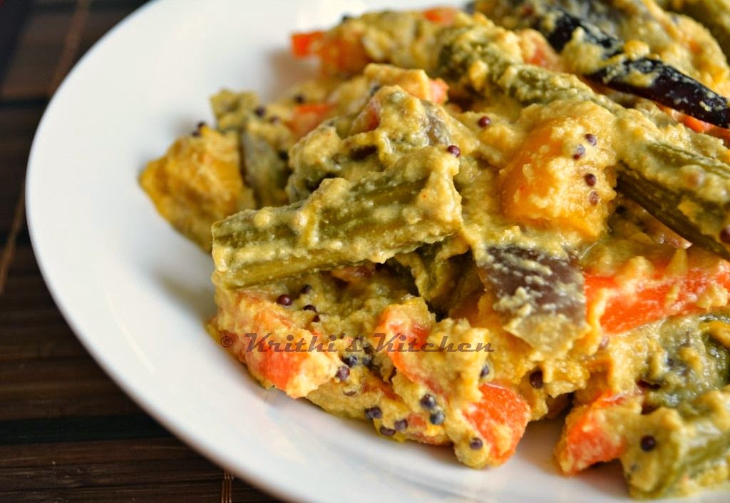 Krithi's Kitchen Avial / Vegetables in Coconut Stew South Indian