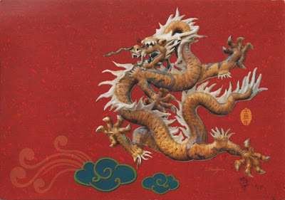 Print astrology dragon chinese year poster giordano barbara A Postcard a Day: January 2012