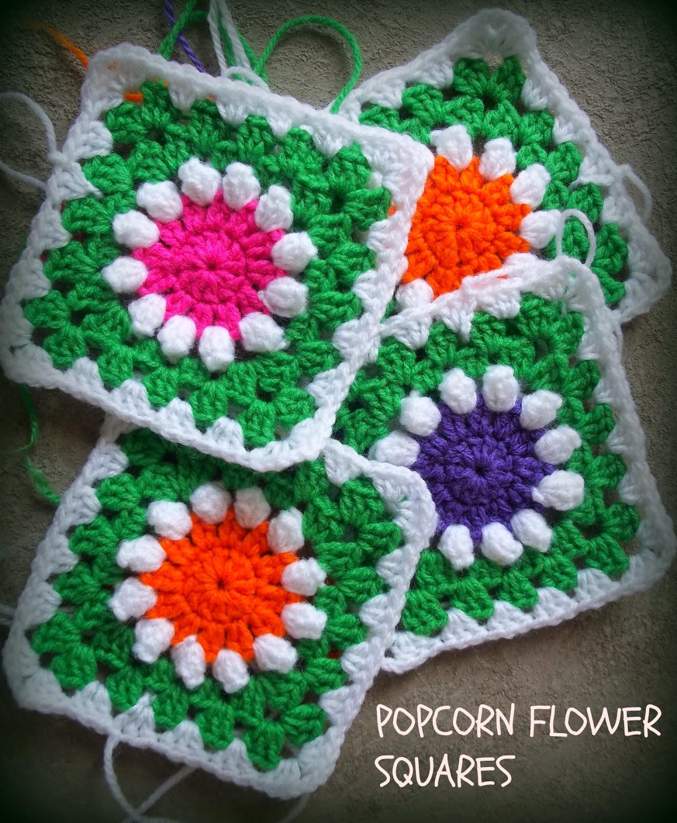 Zooty Owl's Crafty Blog Popcorn Flower Square Baby Groovyghan CAL(7)