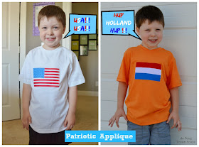 Patriotic applique shirts by de Jong Dream House