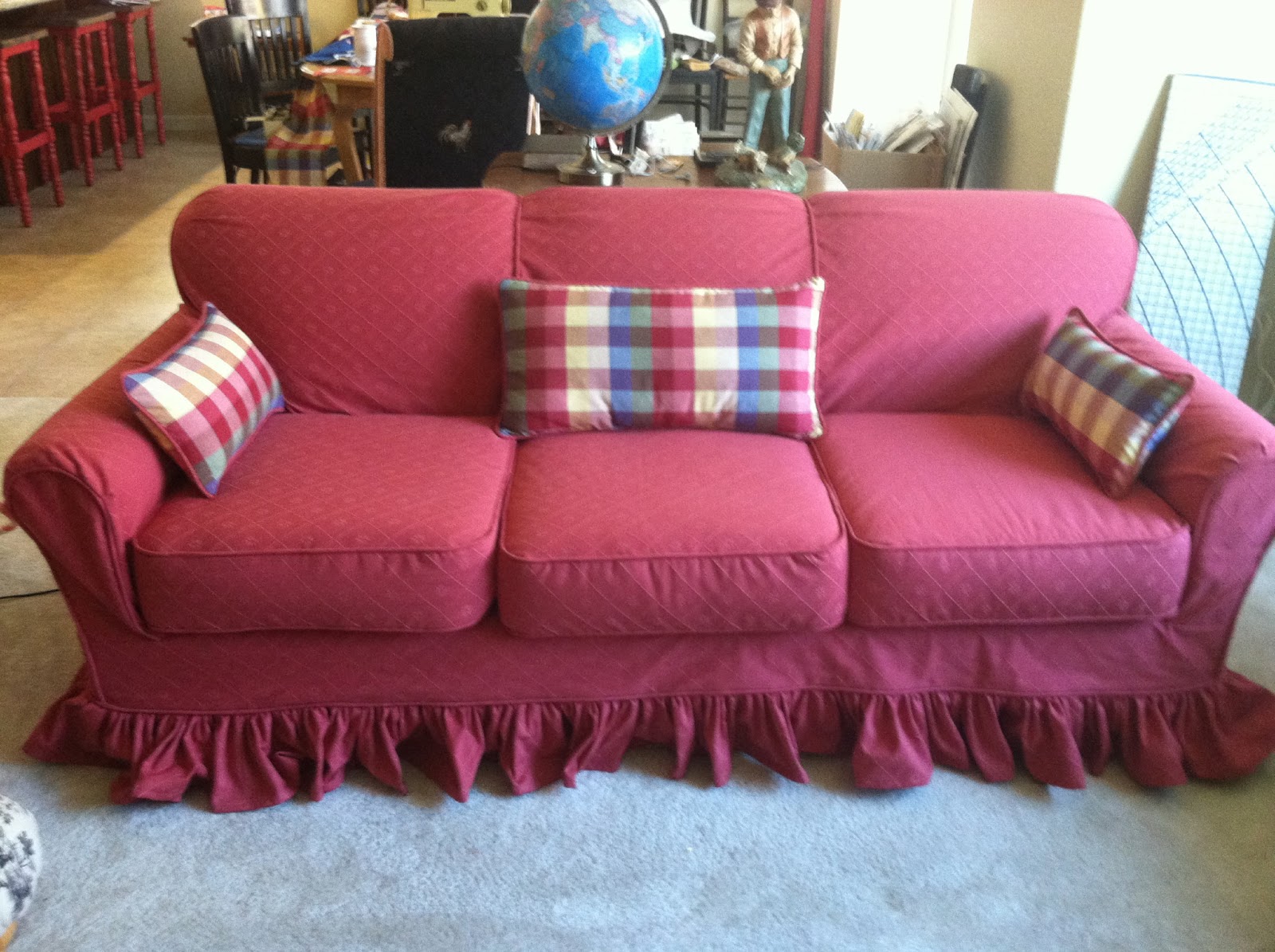 Goosegirl sews The New Slipcover For the Old Ugly Sofa Part 1