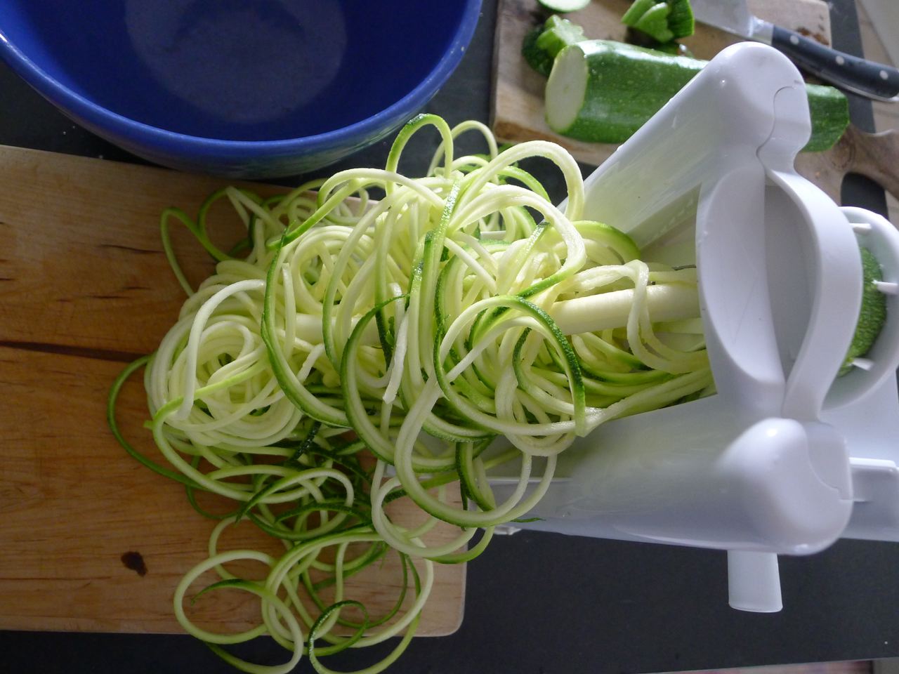 An Urban Cottage Spiralized Zucchini Pasta with Pesto