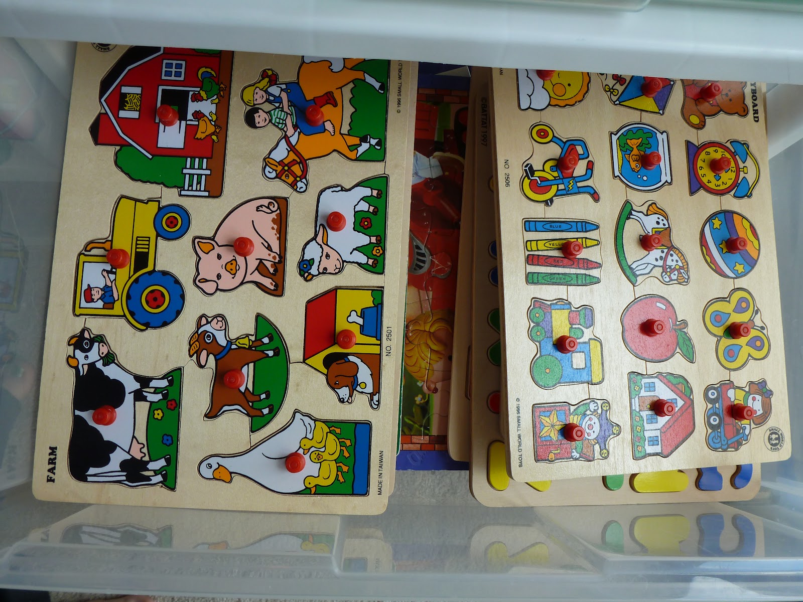 Mrs. Sandy's Family Child Care Puzzles, Infant Totes, Magentic Letters