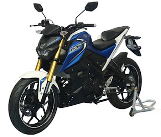 Yamaha M-Slaz warna biru-putih www.goozir.com