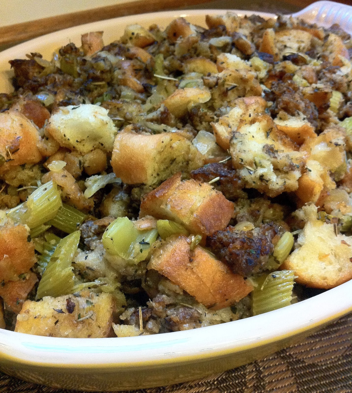 simply sweet justice Herb Sausage Stuffing