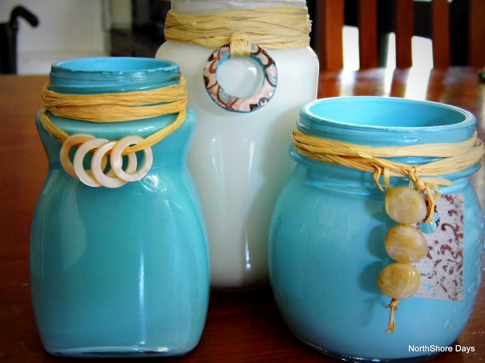 NorthShore Days..... Painted Jars Inspired by the Beach