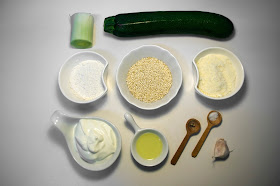 Tortitas de quinoa y calabacin con parmesano - ingredientes