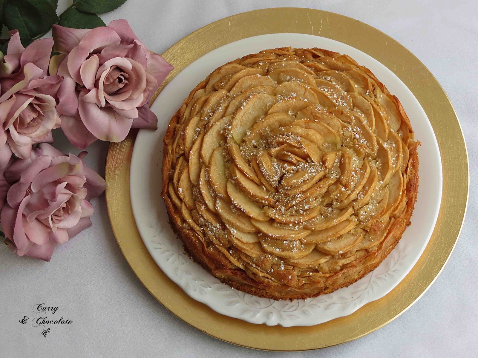 Bizcocho rosa de manzana – Rose apple cake Bizcocho rosa de manzana – Rose apple cake