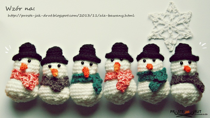 crochet snowmen
