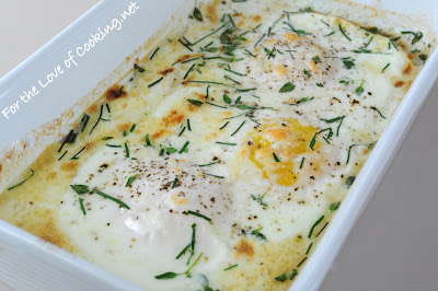 Herb Baked Eggs over Toast