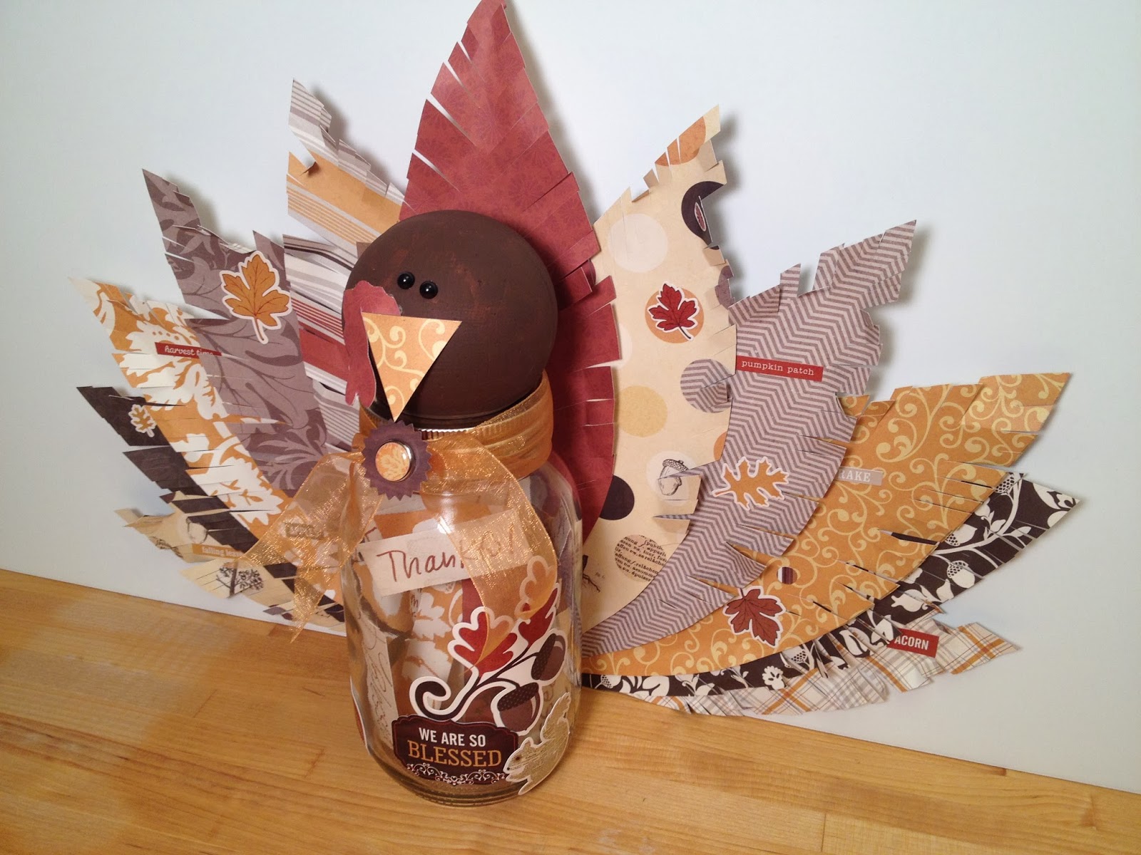 Beth Watson Design Studio Thankful Turkey Mason Jar Craft