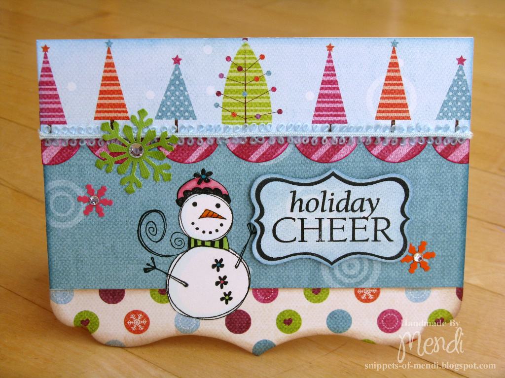 Snippets By Mendi: My Mind's Eye Colorful Christmas Cards