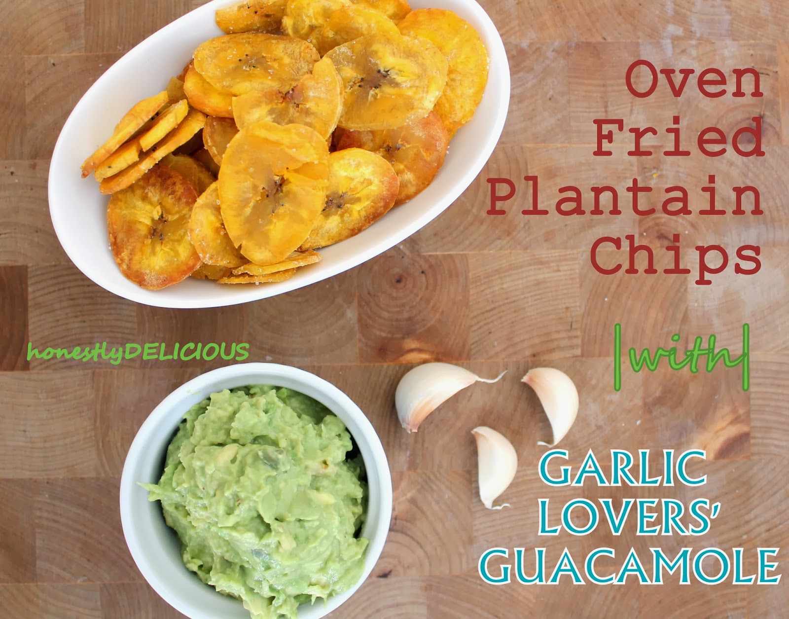 honestly delicious Chorizo Chili, Plantain Chips and Garlic Lovers