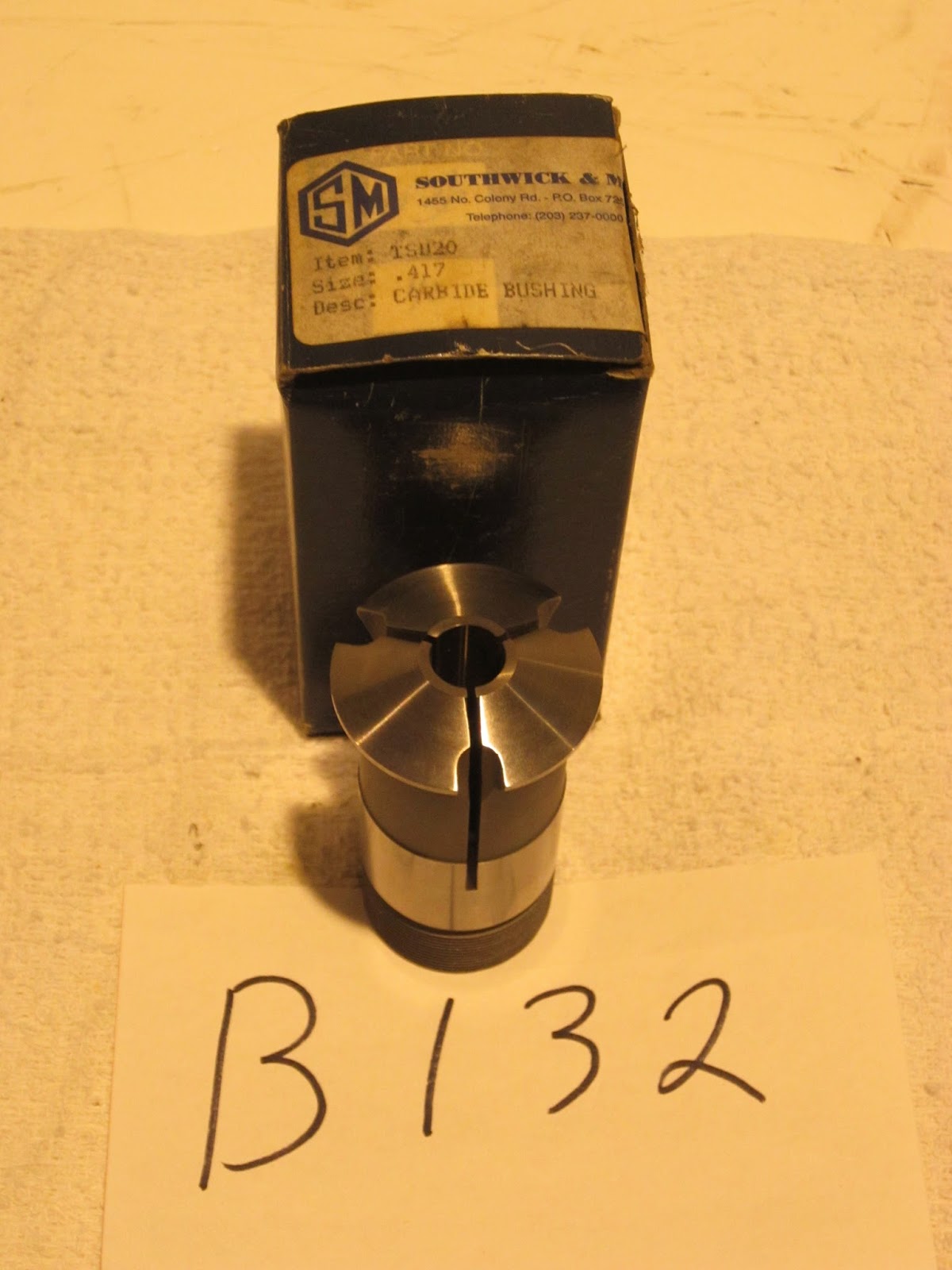 Southwick & Meister TSD20 Swiss Carbide Guide Bushing 0.417" (B132
