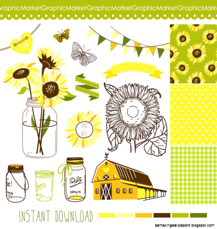 Sunflower Wedding Clipart Sunflower Wedding Clipart