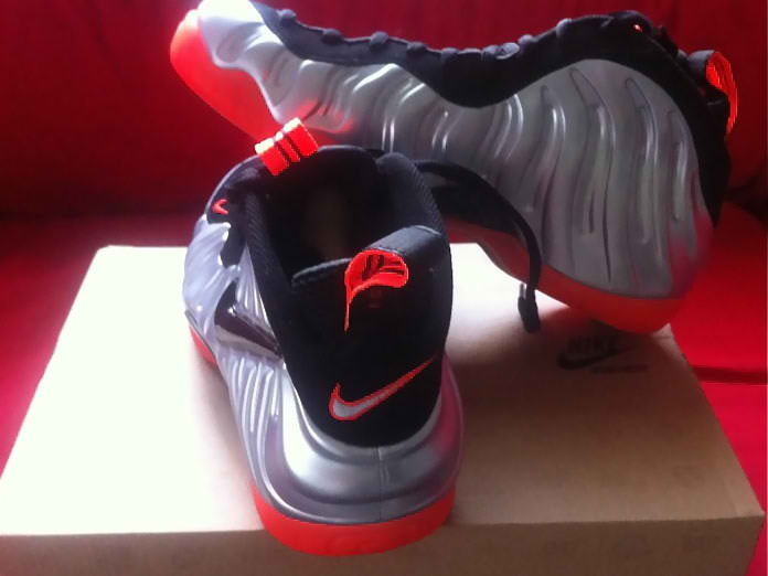 silver and red foamposites