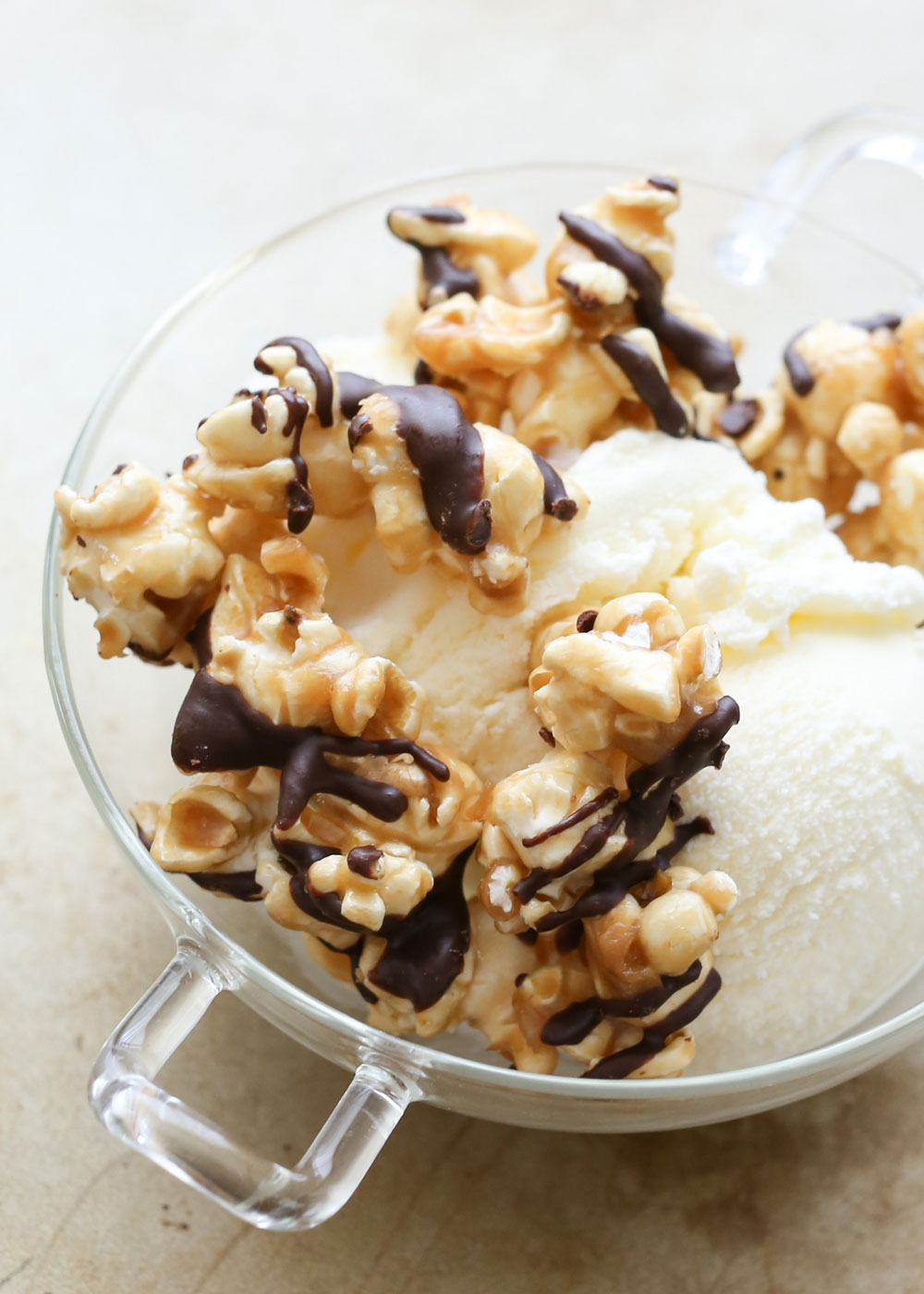 Barefeet In The Kitchen Caramel Popcorn Ice Cream Sundae