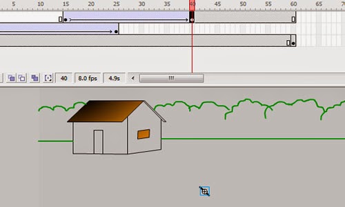 Insert e keyframe (40) to the Layer Insert e keyframe (40) to the Layer