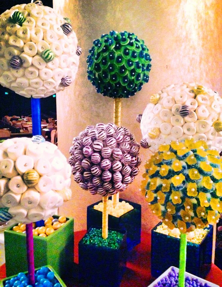 Our Custom Candy, Lollipop, Marshmallow Centerpieces & Topiaries Are P