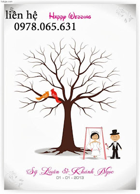 tranh in dấu vân tay tranh in dấu vân tay đám cưới,tranh in dấu vân tay wedding tree