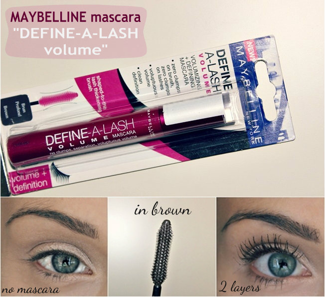 Maybelline mascara DEFINEALASH volume in brown GLAM FAB HAPPY