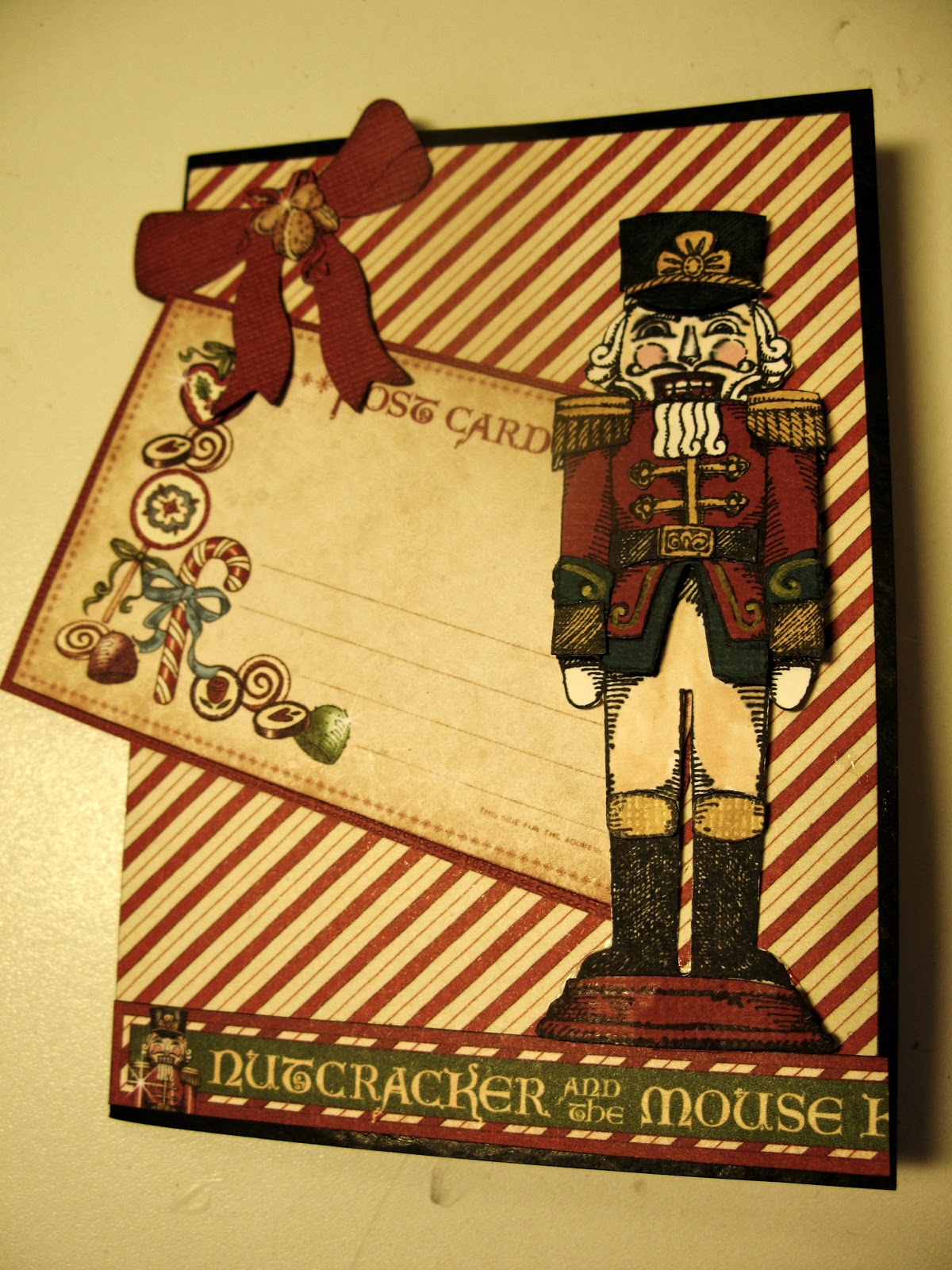 annes papercreations: How to make a Christmas stamped and paper pieced pop up card