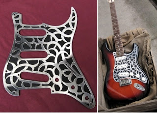 Metal Guitar Pickguards, Covers & Plates ~ Stratocaster ... electric bass guitar wiring schematics 