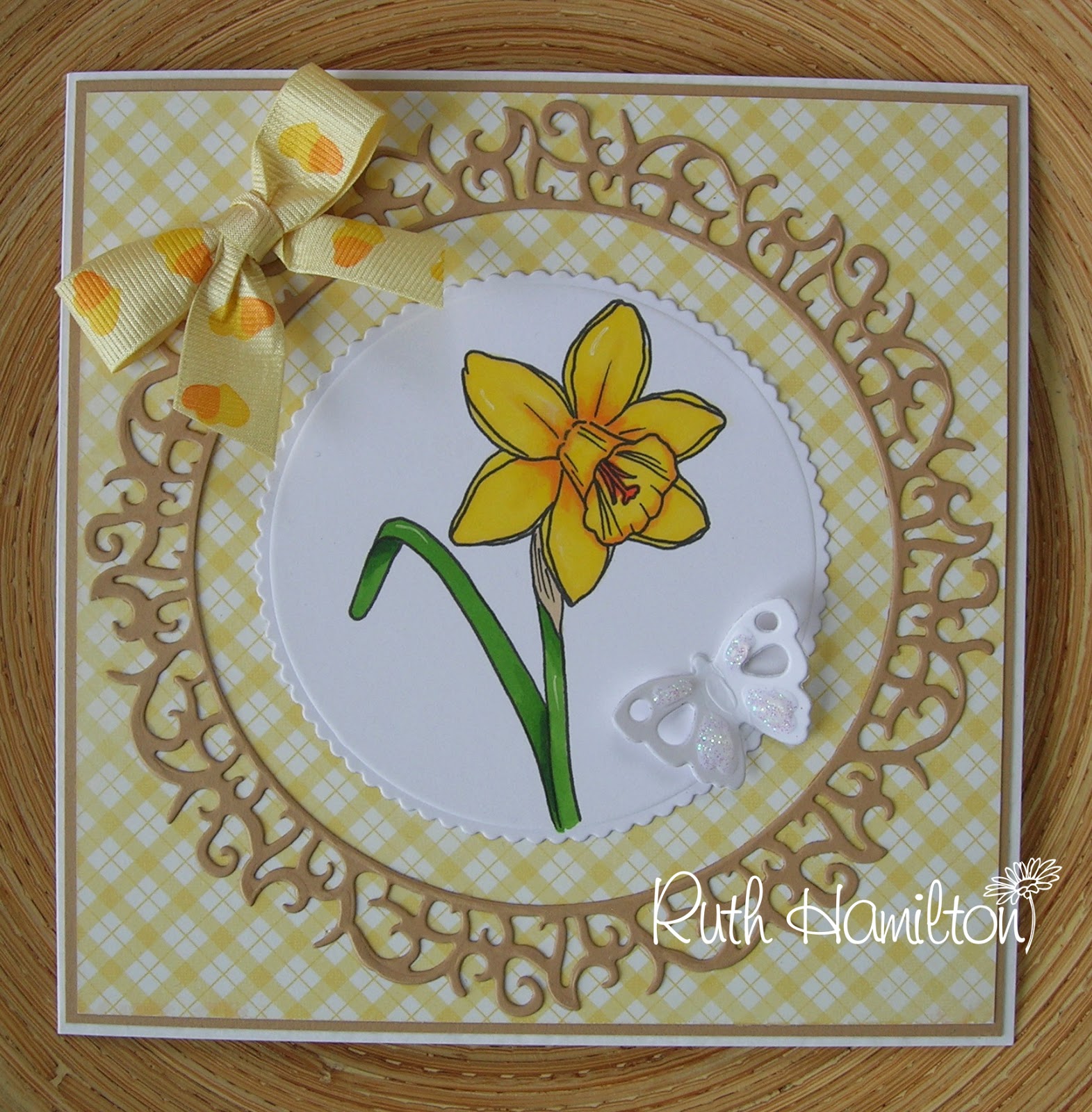 A Passion For Cards Daffodil, Clematis and Lily of the Valley