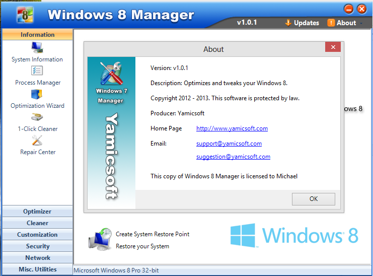 Yamicsoft windows 8 manager v1 0 5 incl keygen working musttorrent