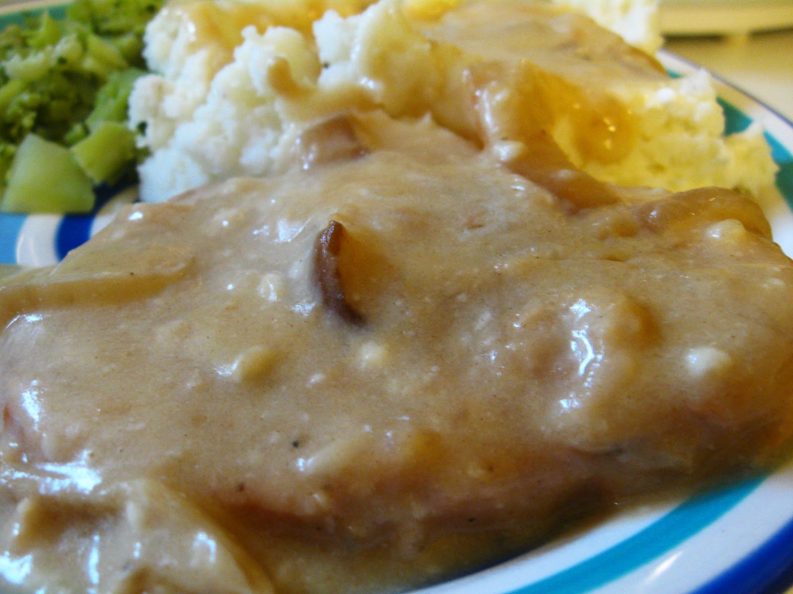 Above Hoarded Gold Sour Cream Pork Chops