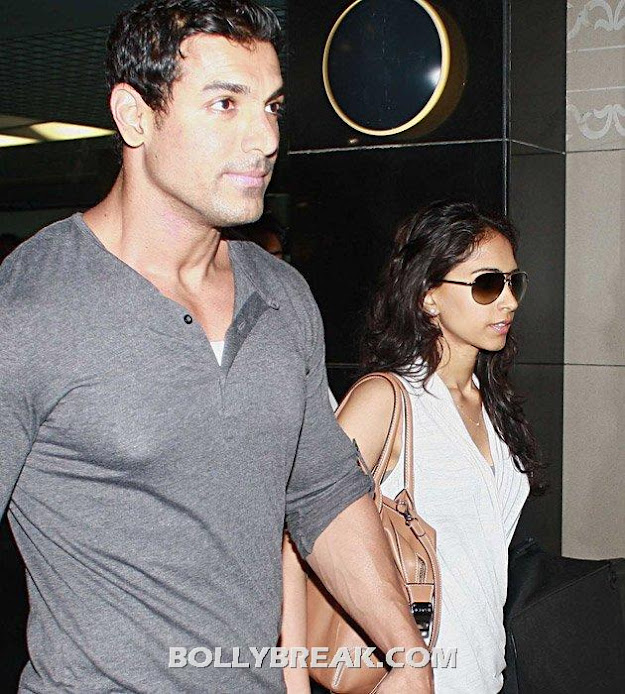 John and his wife to be - (7) -  Celebrities @ airport
