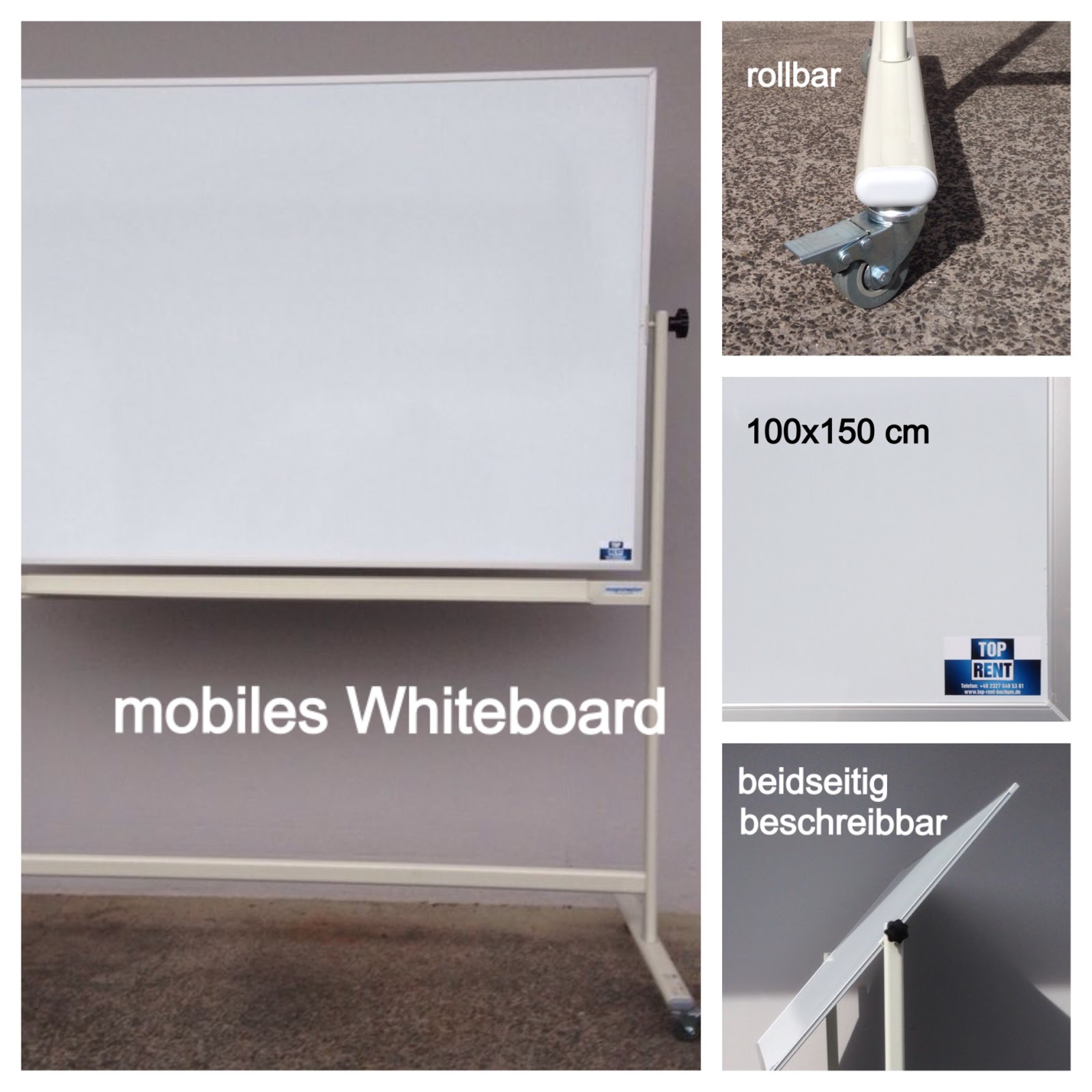 Pinnwand mieten; Moderationswand mieten; Whiteboard mieten; Flipchart