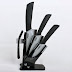 ceramic knife set (3,4 & 6 inch knife + Ceramic peeler + holder)