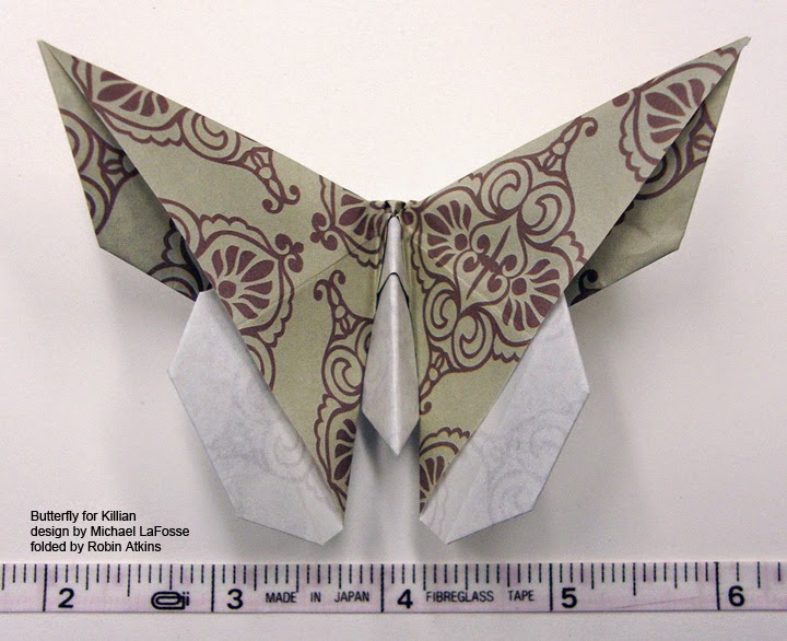 origami butterfly for Killian design by Michael LaFosse