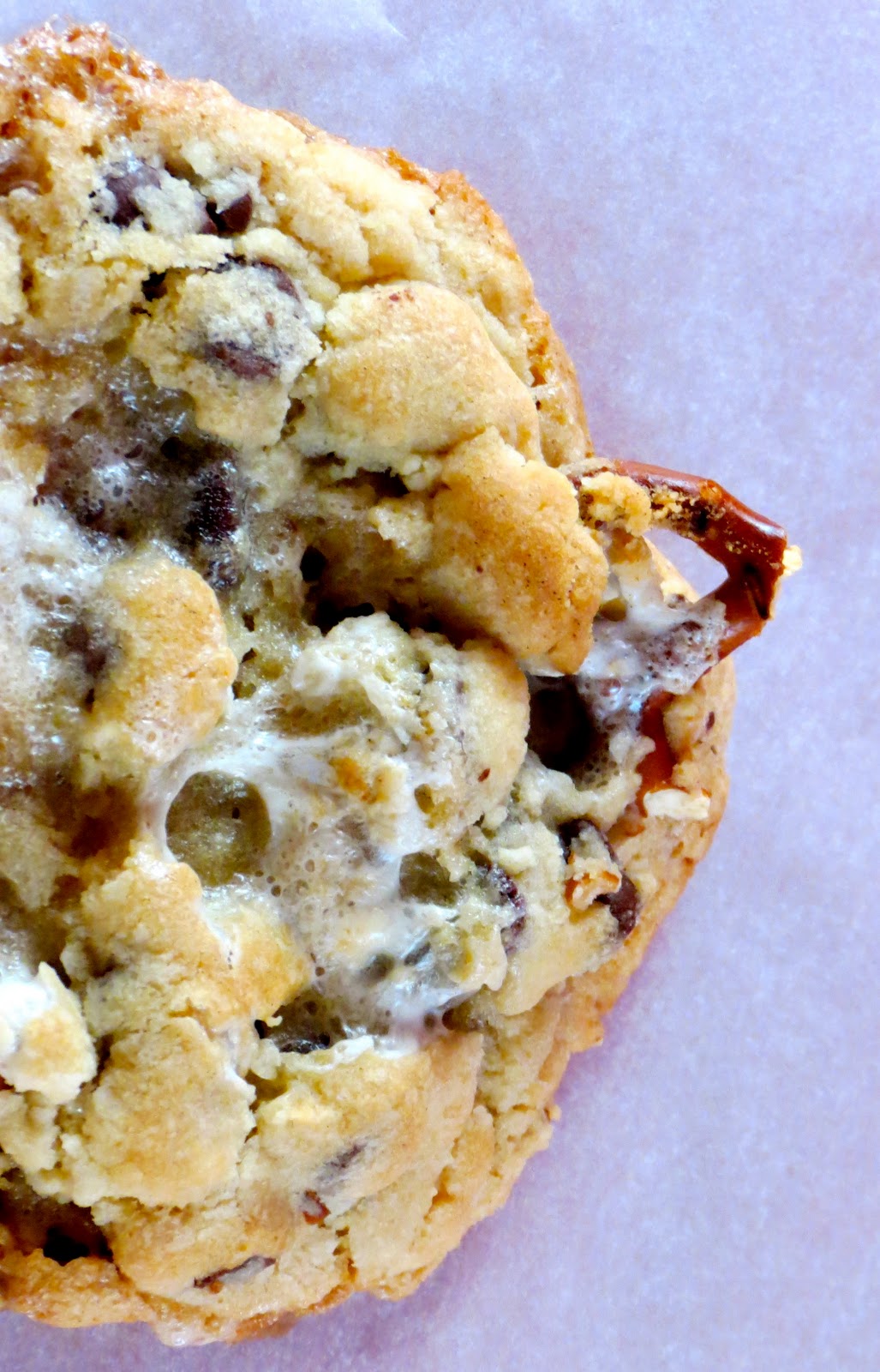 Blonde in the Kitchen Pretzel Chocolate Chip Marshmallow Cookies