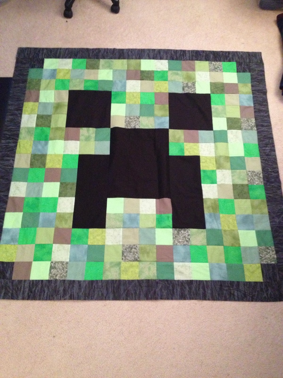 Crafts by Heidi Minecraft Creeper Quilt
