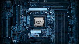 Intel Chip Blue Motherboard 1920x1080 PC 3D UV Light Computer HD Wallpaper 