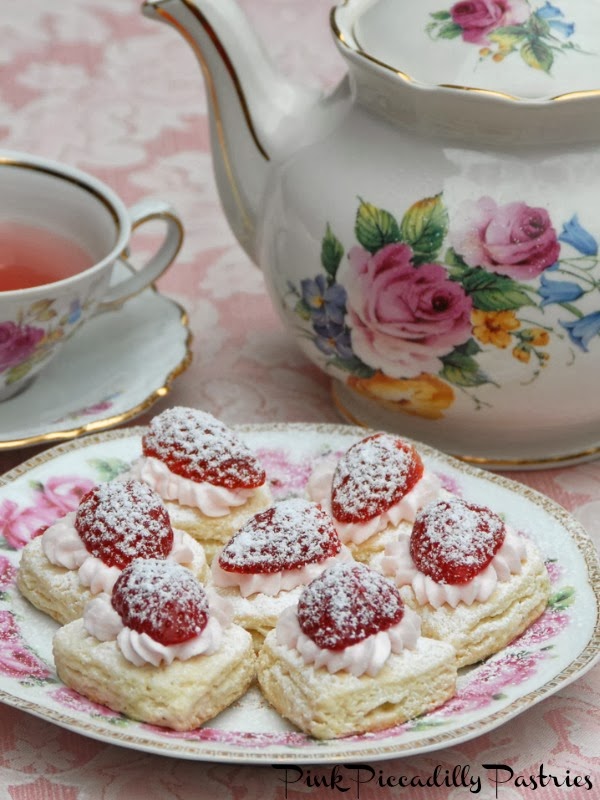 Tiny Heart Shortcakes with Strawberries