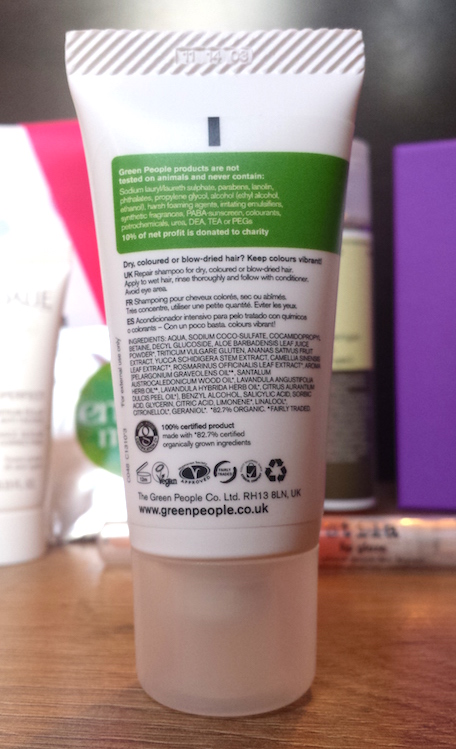 Green People Intensive Repair Shampoo - Birchbox and Women's Health January 2015 box