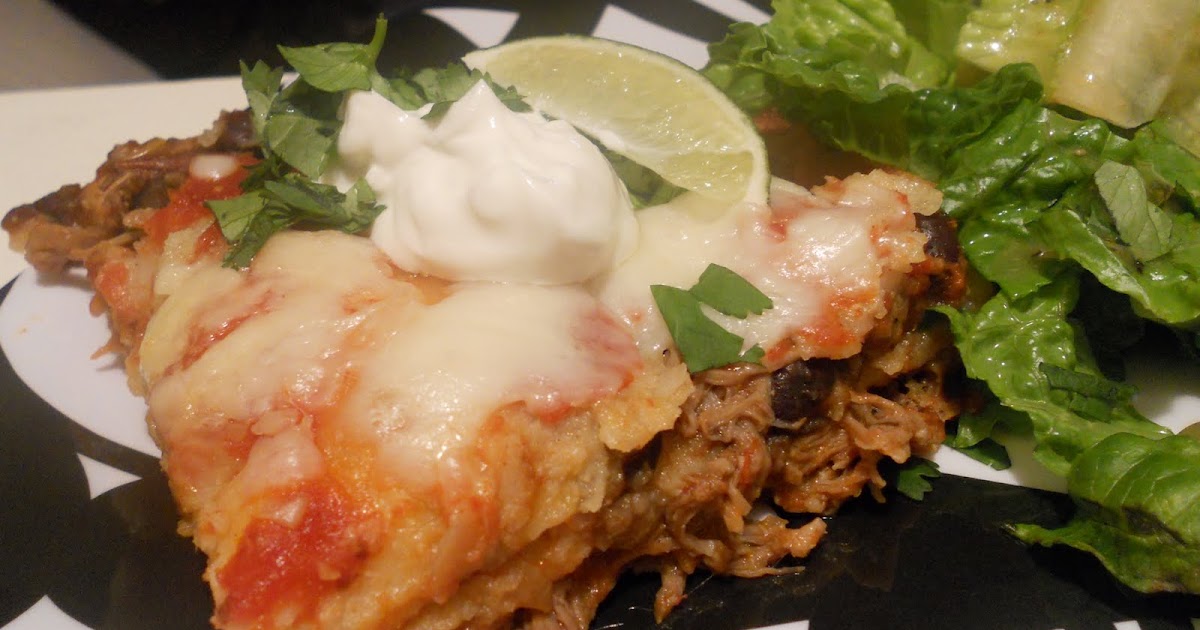 Mirepoix Pork Enchilada Casserole