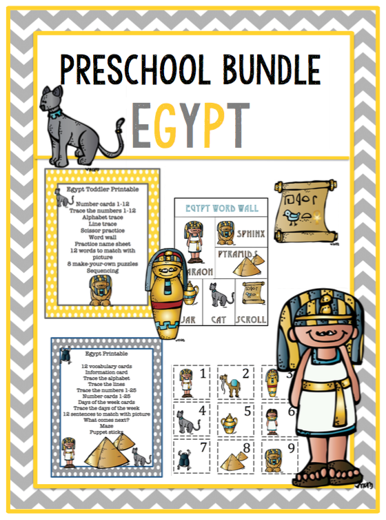 Preschool Bundle Egypt Preschool Printables