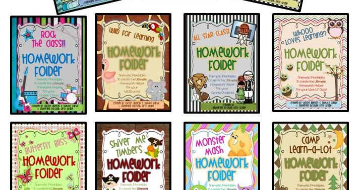 First grade homework folders picture