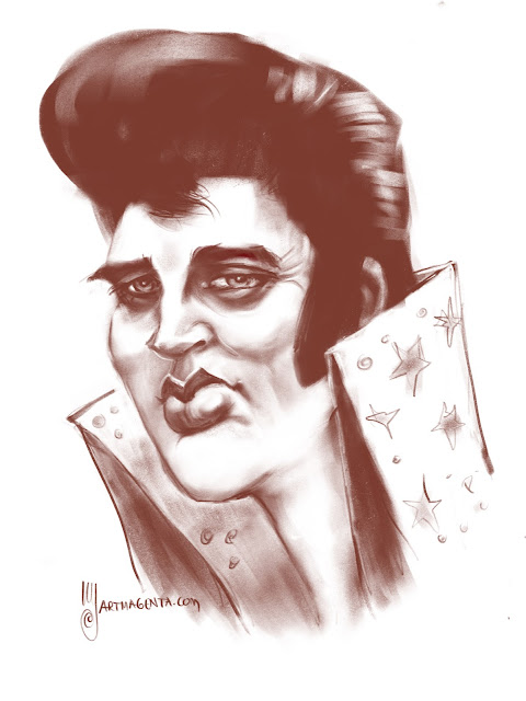 Elvis Presley caricature by Artmagenta