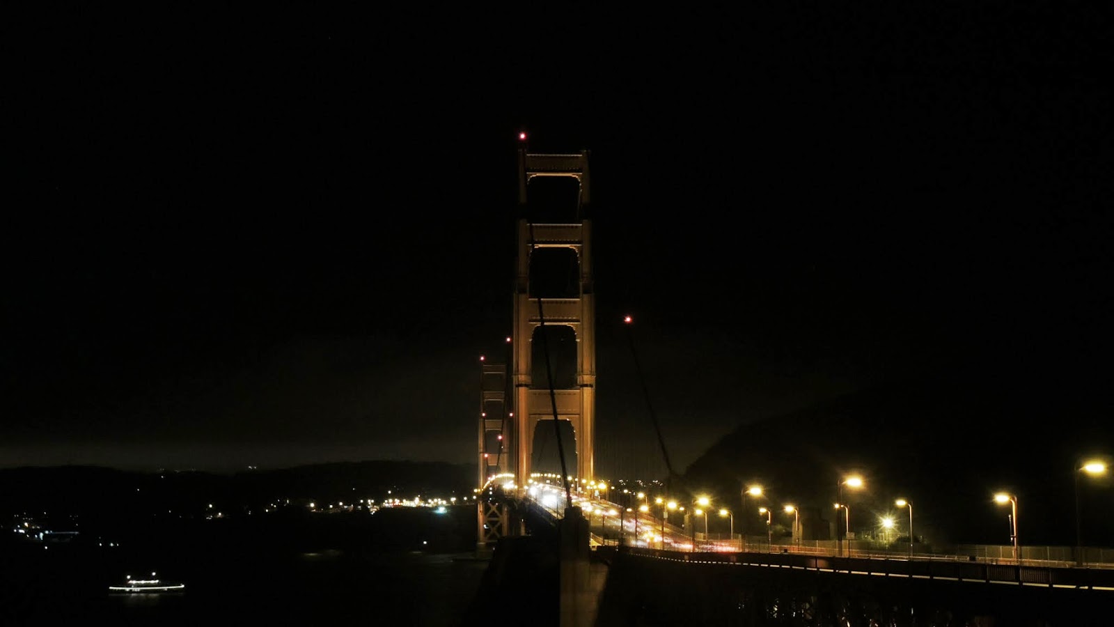 晚上的金門大橋