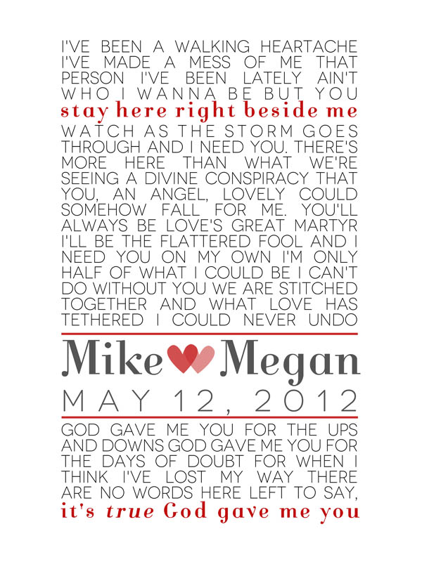 Designs By Kassie Song Lyric canvas prints